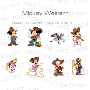 Mickey Western Hand Drawn Clipart