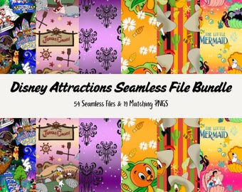 Disney Attractions Seamless File Bundle