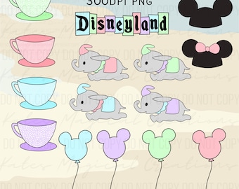 Disney Land Hand Drawn Clipart