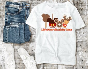 Life's Sweet With Mickey Treats PNG T-Shirt Design