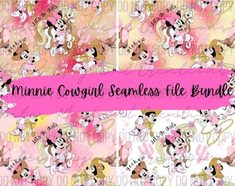 Minnie Mouse Western Seamless File Bundle