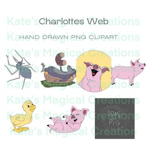 Charlottes Web Hand Drawn Clipart