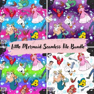 Little Mermaid Seamless File Bundle