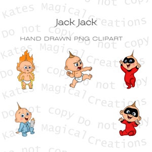 Jack Jack Incredibles Handgetekende Clipart