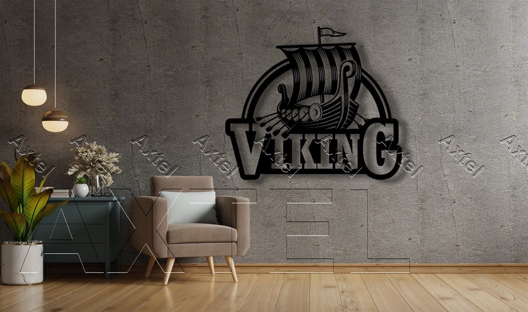 Viking Ship Steel Wall Art Viking Ship Wall Decor Wall Decor Etsy