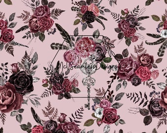 Archivo de diseño sin costura floral malva