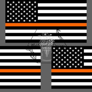 Search & Rescue Orange Line Flag Seamless Design File