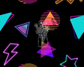 80s Neon Seamless Design File