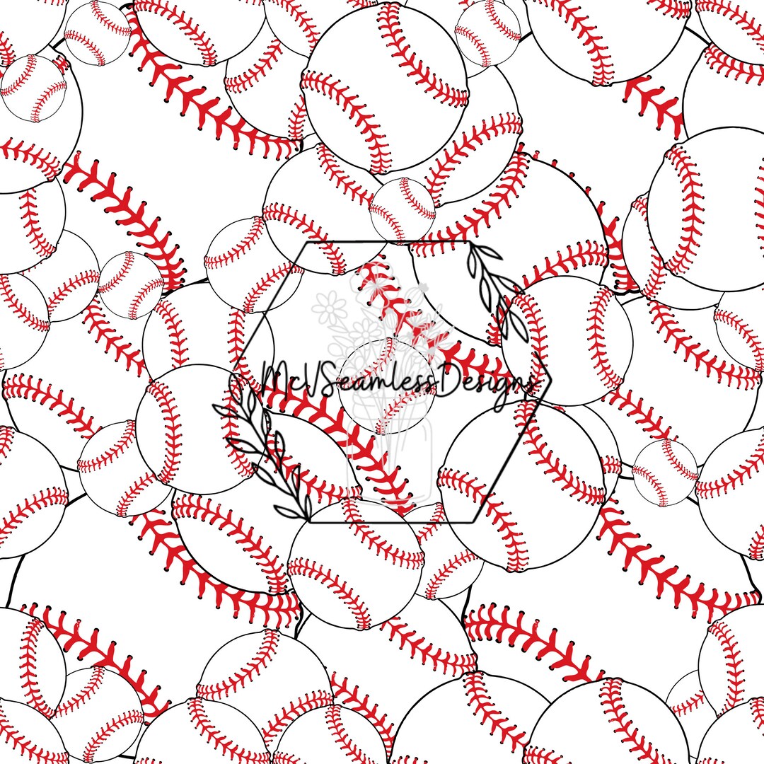 Baseballs Seamless Design File - Etsy