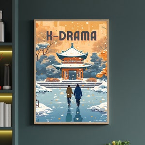 Kdrama Digital Art Poster, Travel, Korea, Korean Gift, Wall art, Art print, Home Decor, Download