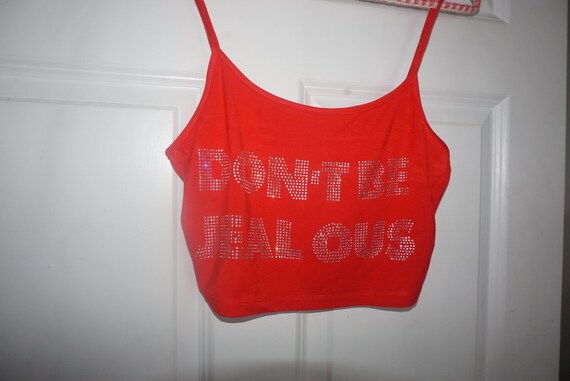 Rhinestone Paris Hilton Don't Be Jealous Top - Main Image