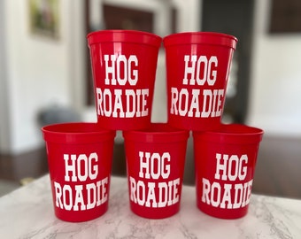 Set of 5 Arkansas Cups, Arkansas, Hogs, Tailgate Cups, Gameday Cups, College Tailgate, Tailgate, Disposable Cups, Plastic Cups