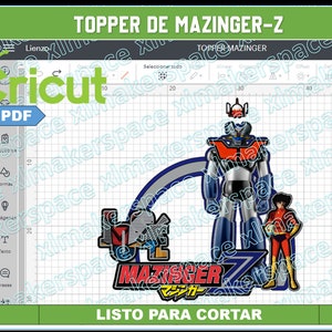MAZINGER Z, Topper, cake, decoration, Ready to cut with Cricut. Free gift images + 1 collectible.