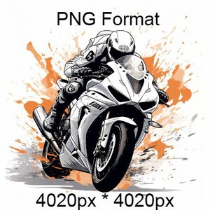 Racing Motorcycle - PNG Format