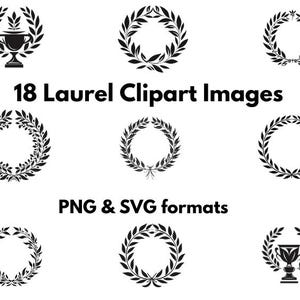 18 Clipart di alloro - Formati PNG e SVG