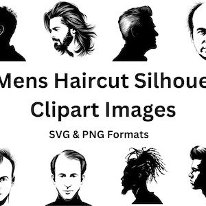 21 clipartafbeeldingen herenkapsel silhouet - SVG- en png-indelingen