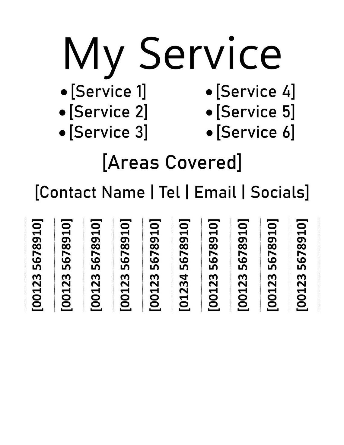 Editable Services Tear Off Flyer Poster Template A4 US Letter Sizes editable-services-tear-off-flyer-poster-template-a4-us-letter-sizes