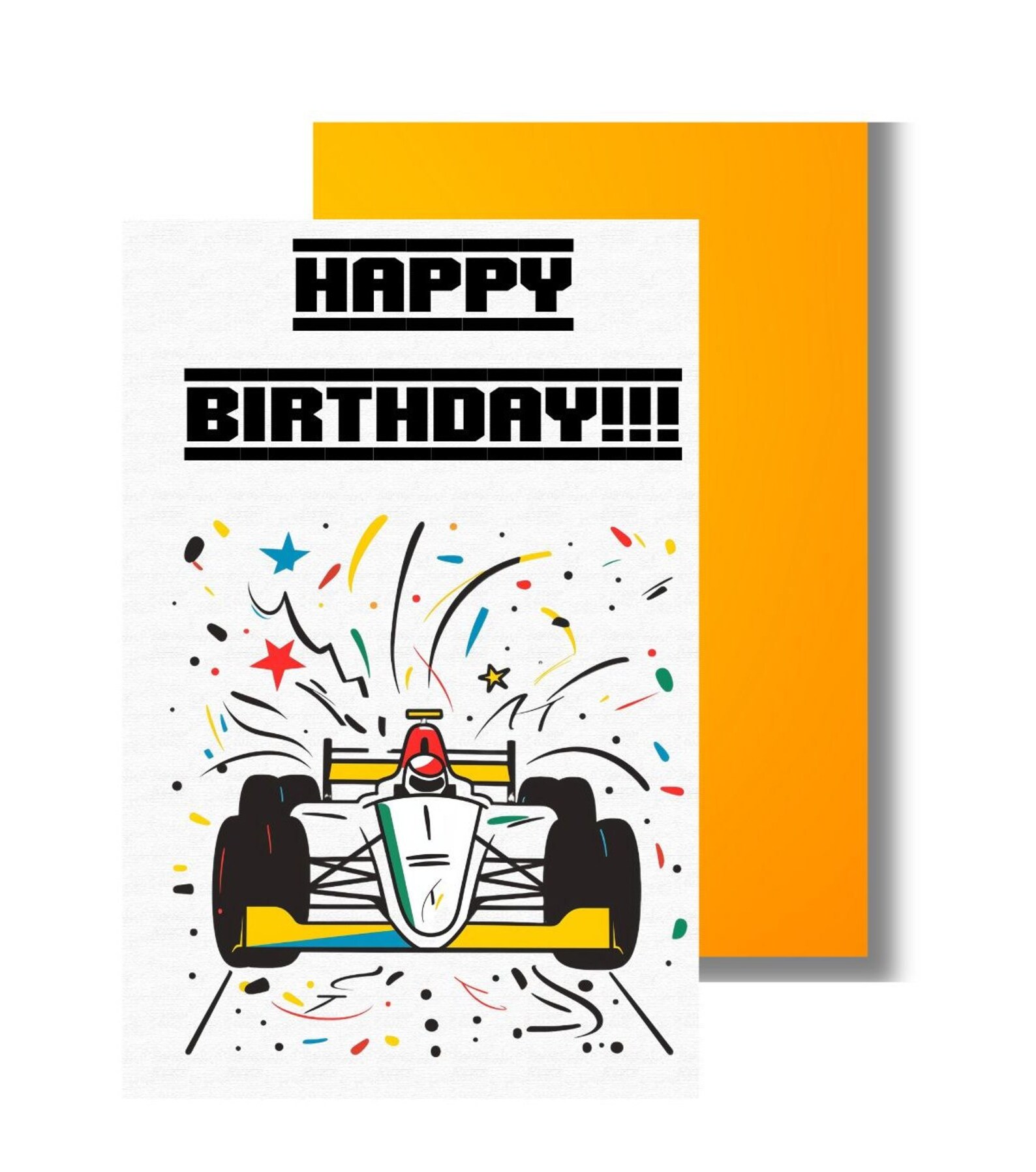 Printable Racing Car Birthday Card - A4 PDF Format - Etsy