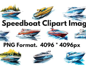 10 Speedboat Clipart Images - PNG Format