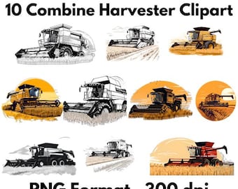 10 Combine Harvester Digital Images - PNG Format
