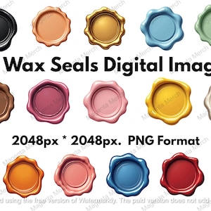 24 Wax Seal Digital Images - PNG, PDF and Word Formats