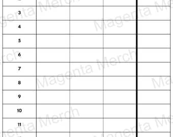 Printable Replacement Score Sheet Compatible With Euchre - A4, A5 & US Letter PDF formats