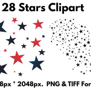 28 sterren clipart - png- en tiff-indelingen