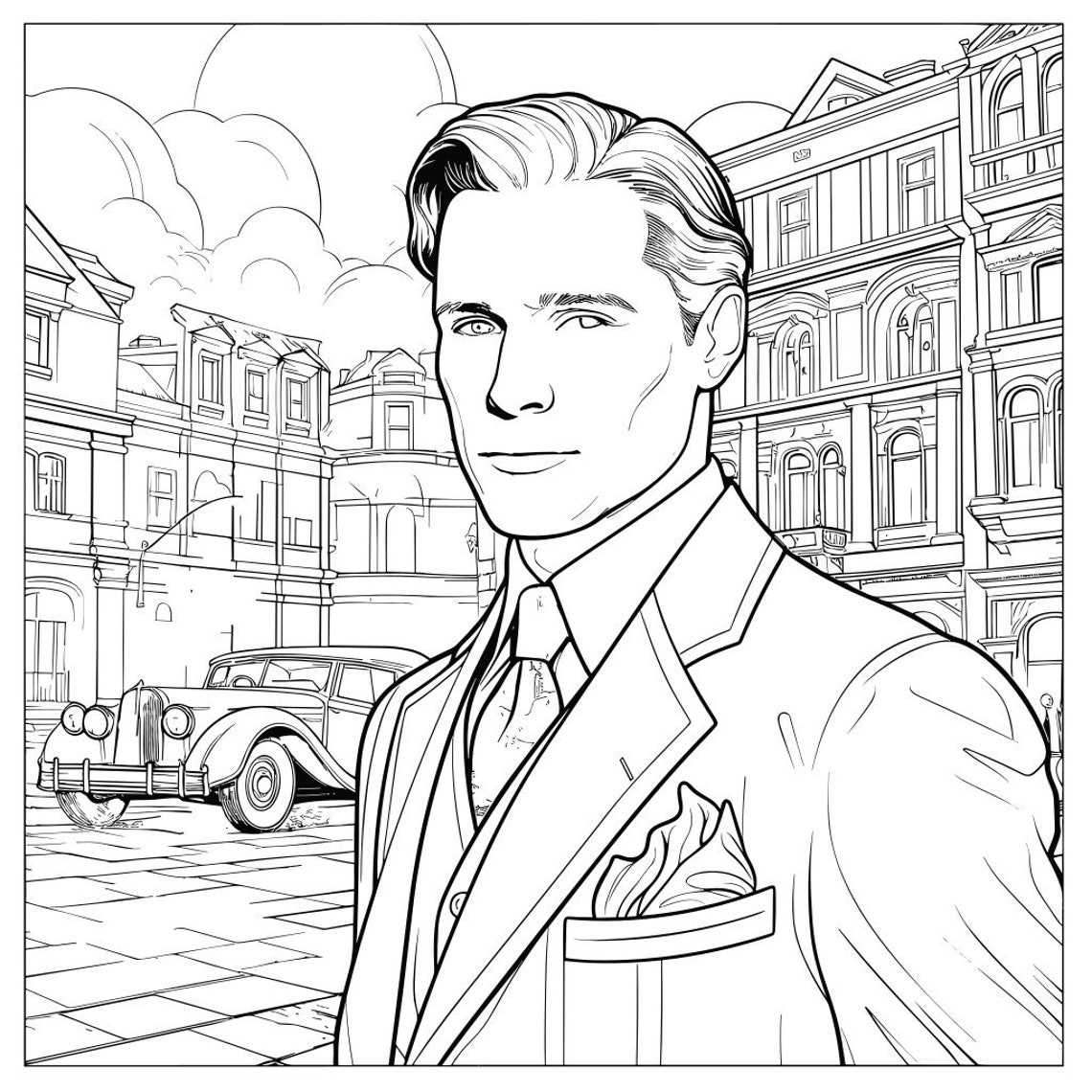 Printable 10 Retro Colouring Pages - A4 PDF Format - Etsy