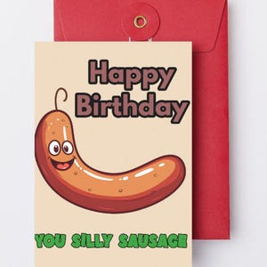 Dumme Wurst alles Gute zum Geburtstag Karte Download - PNG & PDF Formate