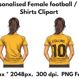 14 She Plays - Camisas de futebol - Personalizáveis - Formato PNG