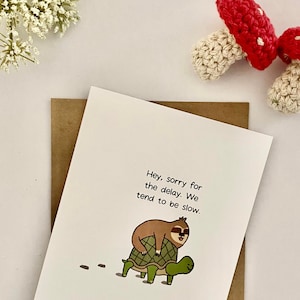 Cute Late Card | Occasion Card Late, Cute Belated Birthday Greeting, Sorry for the Delay