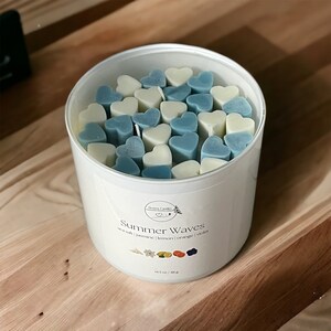 Summer Waves Soy Wax Candle | 14.5 oz | Hand-poured | 100% Natural Soy Wax | Personalization Available | Amazing Fresh and Clean Scent