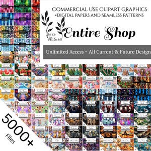 5,000+ ENTIRE Shop Bundle - Lifetime Access, All Past and Future Designs, Whole Shop Bundle, Clipart, Instant Download, Commercial Use