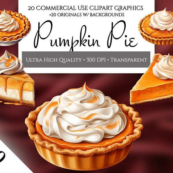 Pumpkin Pie Watercolor Clipart, Pumpkin Pie clipart, Pumpkin Pie Png, Happy Fall Clipart, Pumpkin Spice, Pumpkin Pie Slice, Commercial Use