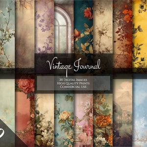 Vintage Junk Journal Papers, Junk Journal Kit Digital Papers, DIY Junk Journal Pages, Junk Journal DIY, Junk Journal Scrapbook Ephemera