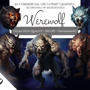 Werewolf PNG, Wolf PNG, Wolfman PNG, Werewolf Halloween, Full Moon Werewolf, Scary Werewolf, Werewolf Cut Files, Commercial Use, Digital