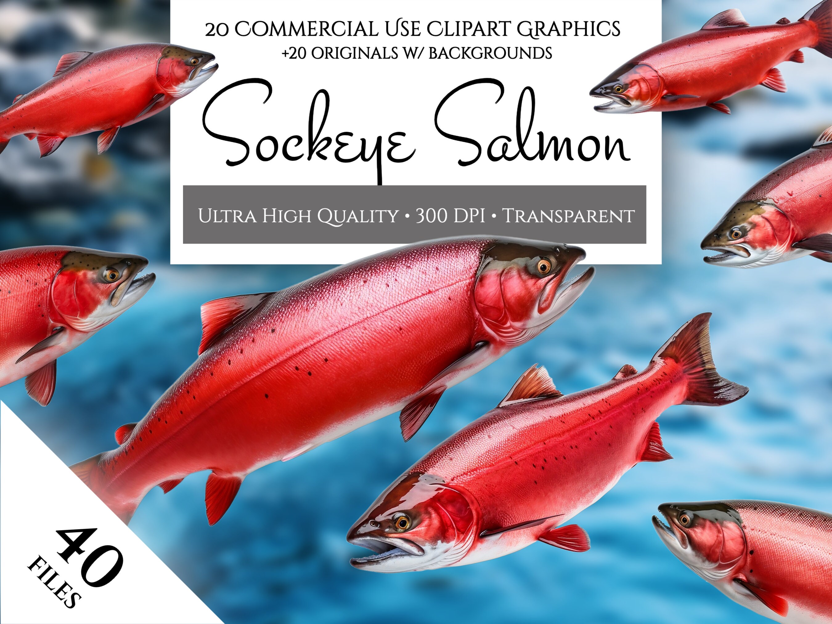 Sockeye Salmon Fish Clipart, Commercial Use Transparent Pngs Lake