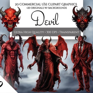 Devil Halloween PNG, Devil PNG, Monster Clipart, Halloween PNG, Devil Clipart, Commercial Use, Cut Files, Instant Download, Digital Download