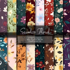 Flowers Digital Paper, Flowers Seamless Pattern, Floral Prints, Flowers Background, Summer Digital Paper, Floral Digital Paper, Scrapbook