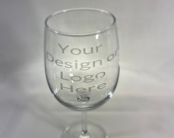 Custom engraved wine glass