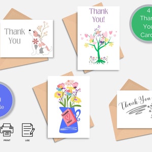 Thank You Printable Card | Instant Download PDF | Printable Thank You Card | Thank You Card Printable |  Printable Thank You | Thanks Card