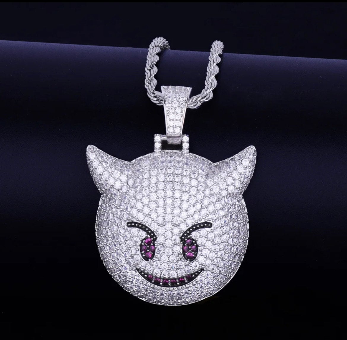 Devil emoji best sale necklace