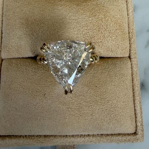 6.04 CT Triangular Brilliant Engagement Ring