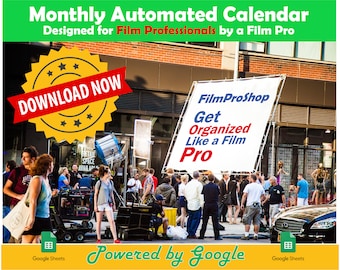 Calendar Template for Film Productions in Google Sheet
