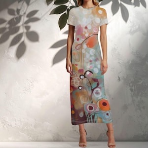 Watercolor Maxi Dress - Etsy