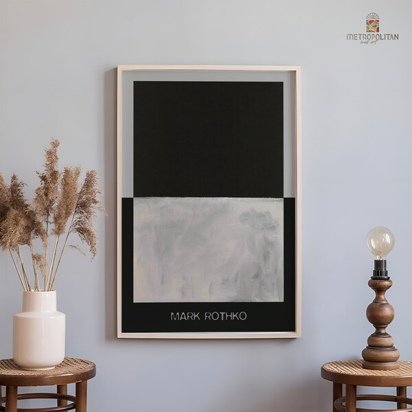 Mark Rothko Poster, Exhibition Print, Office Decor Poster, Grey and Dark Grey Poster, Abstract Art, Home Wall Decor, Modern Art