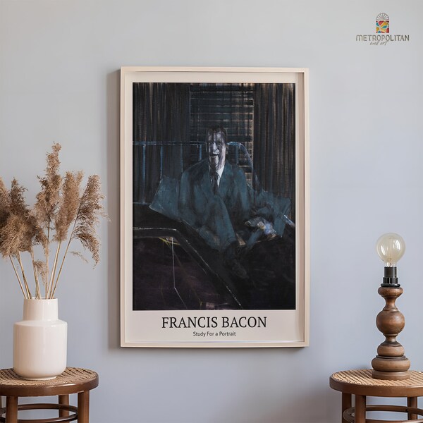 Francis Bacon Print - Study for a Portrait - Vintage Print - Exhibition Poster - Wall Art - Home Wall Decor - Art Gallery Print - Bacon Art