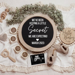 Baby Announcement digital, Pregnancy Announcement digital, Social media pregnancy Reveal, Neutral pregnancy announcement, Editable Template