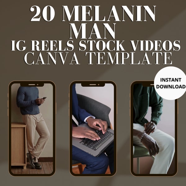 Melanin Social media Stock Videos for Men, IG Reels dfy, content, faceless man instagram marketing, aesthetic, Black man reels done for you