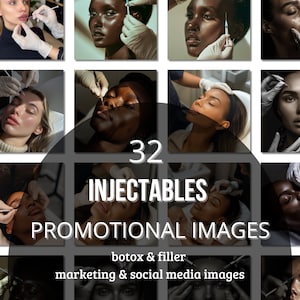 Botox Filler Images, Cosmetic injectables social media images, cosmetic business marketing, Filler stock images, botox social media marketin